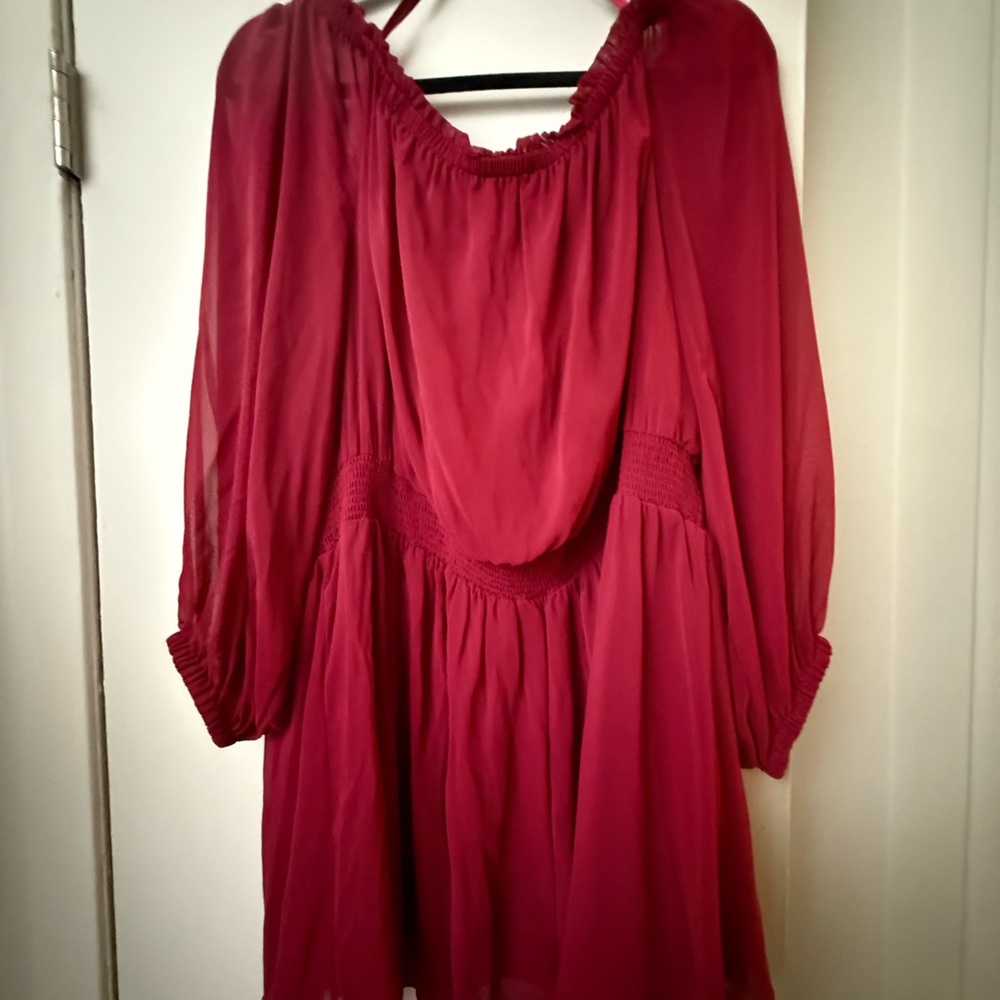 Lane Bryant Burgundy Ruffle Top - Picture 4 of 4